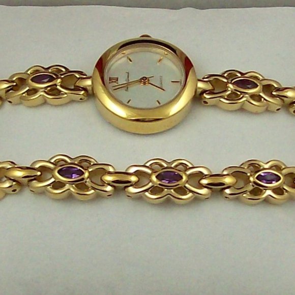 Andre\' Giroud Amethyst Watch & Bracelet Set main image 4